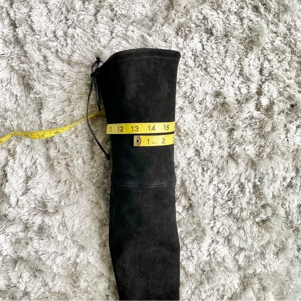Stuart Weitzman NWT Over-The-Knee Black Suede Boots Size 7 - Picture 15 of 15